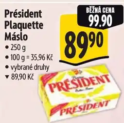 Albert Président Plaquette Máslo nabídka