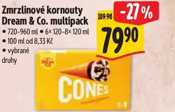 Albert Zmrzlinové kornouty Dream & Co. multipack nabídka