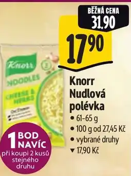 Albert Knorr Nudlová polévka nabídka