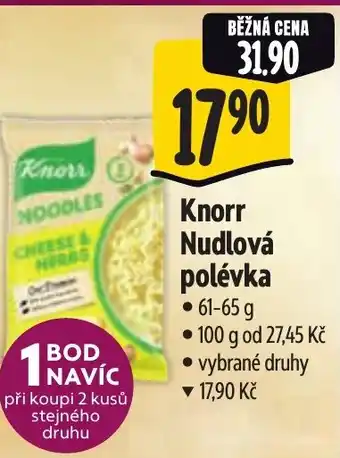 Albert Knorr Nudlová polévka nabídka