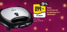 Albert Tefal Sendvičovač breaktime 3v1 - SW614831 nabídka