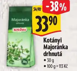 Albert Kotányi Majoránka drhnutá nabídka