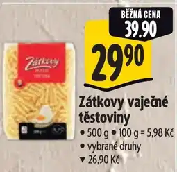Albert Zátkovy vaječné těstoviny nabídka
