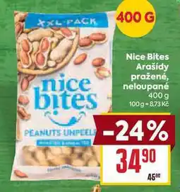 Billa Nice Bites Arašídy pražené, neloupané 400 g nabídka