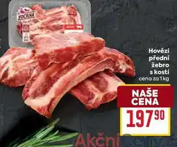 Billa Hovězí přední žebro s kostí cena za 1 kg nabídka