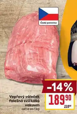 Billa Vepřový váleček falešná svíčková vakuum cena za 1 kg nabídka