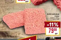 Billa Krůtí mělněné maso balení, 470 g nabídka