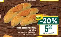 Billa Vita selský rohlík 1 ks, 60 g nabídka
