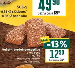 Billa Večerní proteinové pečivo z naší pece 1 ks, 75 g nabídka
