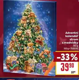 Billa Adventní kalendář strom s medvídky 50 g nabídka