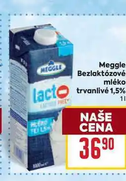 Billa Meggle Bezlaktózové lacto mléko trvanlivé 1,5% 1l nabídka