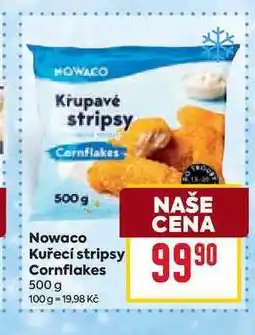 Billa Nowaco Kuřecí stripsy Cornflakes 500 g nabídka