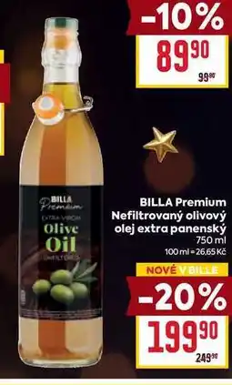 Billa BILLA Premium Nefiltrovaný olivový olej extra panenský 750 ml nabídka