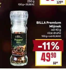 Billa BILLA Premium Mlýnek od 40 g nabídka
