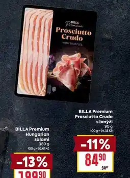 Billa BILLA Premium Prosciutto Crudo s lanýži 90 g nabídka