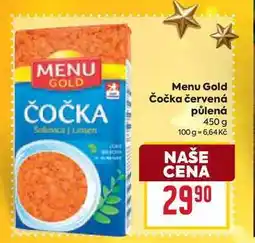 Billa Menu Gold Čočka červená půlená 450 g nabídka
