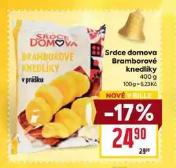 Billa Srdce domova Bramborové knedlíky 400 g nabídka