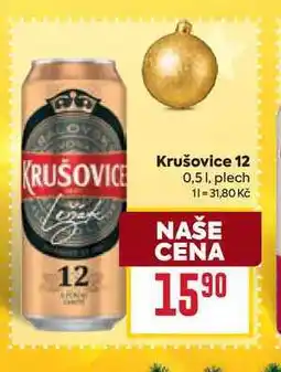 Billa Krušovice 12 0,5 1, plech nabídka