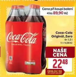 Billa Coca-Cola Originál, Zero 4x1,5l nabídka