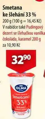 CBA Smetana ke šlehání 33 %, 200 g nabídka