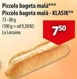 CBA Piccolo bageta malá, Piccolo bageta malá - KLASIK, 73-80 g nabídka