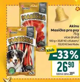 Billa Akinu Masička pro psy 75g nabídka