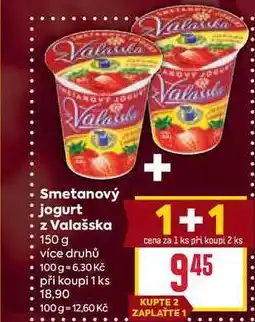 Billa Smetanový jogurt z Valašska 150 g nabídka