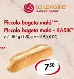 CBA Piccolo bageta malá, Piccolo bageta malá - KASIK, 73-80 g nabídka