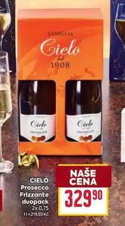 Billa CIELO Prosecco Frizzante duopack 2x 0,75l nabídka