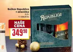 Billa Božkov Republica + sklenička 0,5l nabídka