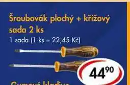 CBA Šroubovák plochý + křížový sada 2 ks nabídka
