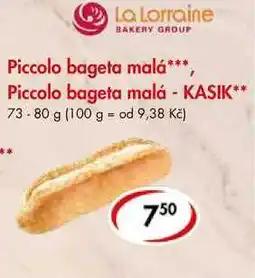 CBA Piccolo bageta malá, Piccolo bageta malá - KASIK, 73-80 g nabídka