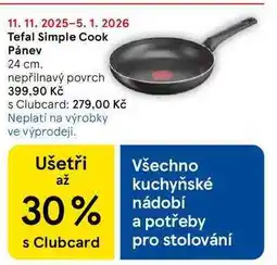 Tesco Tefal Simple Cook Pánev 24 cm. nepřilnavý povrch nabídka
