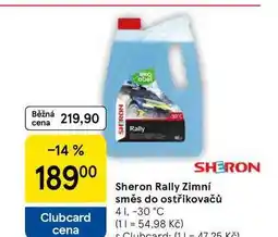 Tesco Sheron Rally Zimní směs do ostřikovačů, 4 l, -30 °C nabídka