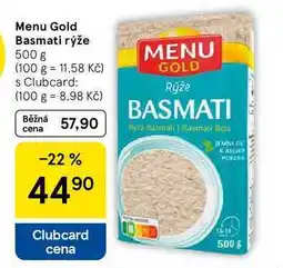 Tesco Menu Gold Basmati rýže, 500 g nabídka