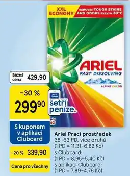 Tesco Ariel Prací prostředek, 38-63 PD nabídka
