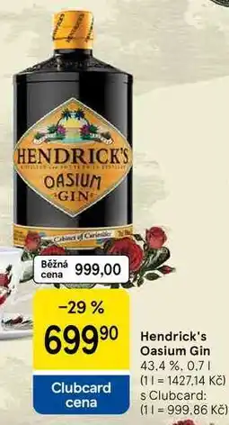 Tesco Hendrick's Oasium Gin 43,4 %, 0,7 l nabídka