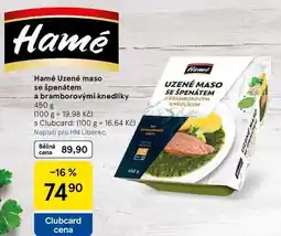 Tesco Hamé Uzené maso se špenátem a bramborovými knedlíky, 450 g nabídka