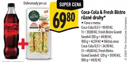 Albert Coca-Cola & Fresh Bistro nabídka