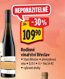 Albert Rodinné vinařství Břeclav nabídka