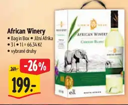 Albert African Winery nabídka