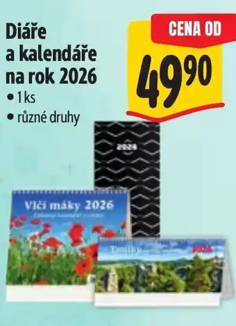 Albert Diáře a kalendáře na rok 2026 nabídka