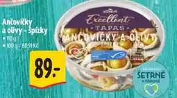 Albert Ančovičky a olivy - špízky nabídka