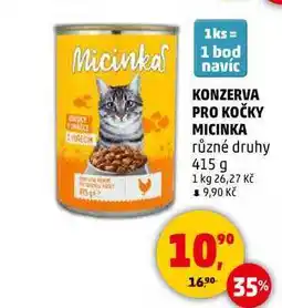 Penny Market KONZERVA PRO KOČKY MICINKA, 415 g nabídka