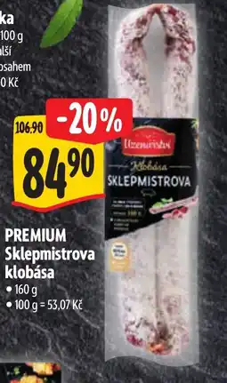 Albert Premium Sklepmistrova klobása nabídka