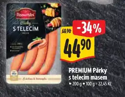 Albert Premium Párky s telecím masem nabídka