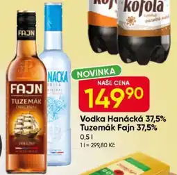 Hruška Vodka Hanácká 37,5%, Tuzemák Fajn 37,5% nabídka