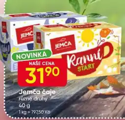 Hruška Jemča čaje nabídka