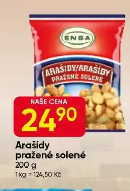 Hruška Arašídy pražené solené nabídka
