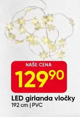 Hruška LED girlanda vločky nabídka